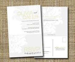 Perforated Wedding Invitation With Tear Off Rsvp Postcard Love Modern Wedding Invitations Perforated Wedding Invitations Custom Wedding Invitations