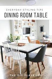 Everyday Styling Tips For Your Dining Room Table Diy Playbook Dining Room Table Marble Dining Room Table Diy Dining Room Table