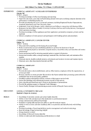 clerical assistant resume samples