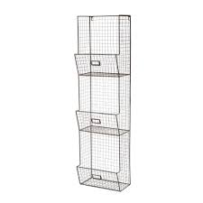Etagere Murale 3 Paniers En Metal Effet Rouille L 27 Cm Wilson Maisons Du Monde Etageres Murales Parement Mural Panier Metal