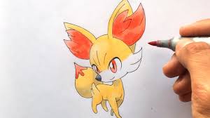 How To Draw Fynx Fennekin Ãã©ãã³ Feunnec Pokemon X Y No 653 Youtube