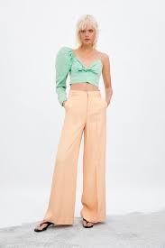 Zara Dan 1 Limited Edition Balon Kollu Top Resmi Balloon Sleeve Top Asymmetrical Shirt Fashion Illustration Poses