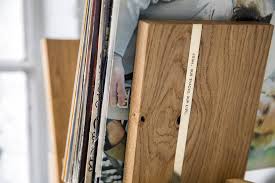 You can even use it as a record player stand or as an audio rack. Personalised Oak And Brass Vinyl Storage Rack By The Forest Co Notonthehighstreet Com