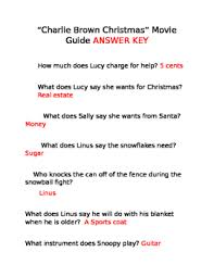 It's actually very easy if you've seen every movie (but you probably haven't). Charlie Brown Christmas Movie Questions Answer Key By Ashley Kara