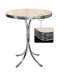 La table ronde extensible est un meuble stylé et fonctionnel qui peut avoir des looks ultramodernes ou plus traditionels. Table Ronde Haute Debout Deco50
