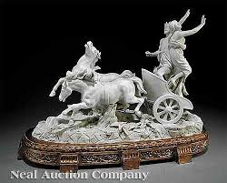 A Sevres Bisque Sculpture Depicting Pluto Abducting Persephone Applied Decoration Throughout On A Louis Xvi Style Carved Giltwo Estatuas Porcelana Escultura