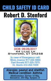 Kids will be excited to wear the color id card with the tag. Child Id Cards Make Custom Child Id Cards Using Our Free Id Card Templates