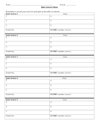 When it comes to staying on the positive end of the spectrum to growth and expansion, many pe. Trivia Night Answer Sheet Template