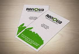 Eco friendly thank you business card. Eco Friendly Business Cards Renova Cardrabbit Com