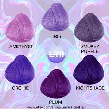 Lunar Tides Lunartideshair On Instagram All Purple Everything 6 Of Our Purple Shades Order 3 Dyes And Get Hair Color Purple Hair Color Dark Purple Hair