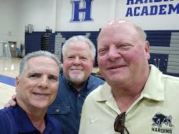 Glad to see Mark Goode from our class and co-inductee of the inaugural  Sports Hall of Fame. Also saw Steve Flatt, pictured with me and my brother,  Chuck. The banner shows a