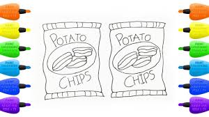 How To Draw Potato Chips Coloring Pages Crisps Set Drawings And Paint Colouring Pages For Kids 1tv Coloring Pages For Kids Coloring Pages Colouring Pages