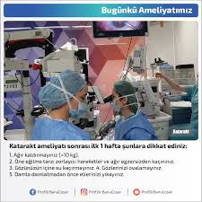 Katarakt Ameliyati Sonrasi Ilk 1 Hafta Sunlara Dikkat Ediniz 1 Agir Kaldirmayiniz 10 Kg 2 One Egilme Tarzi Zorlayici Hareketler Ve Agir Egzersi Egzersiz