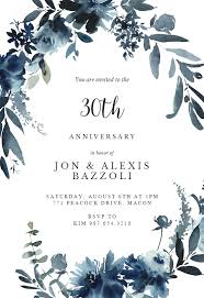 Indigo Flowers Invitation Template Customize Add Text And Photos Prin Square Wedding Invitations Flower Wedding Invitation Free Wedding Invitation Templates
