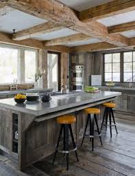 A chic way to do modern kitchen storage is to take the doors right of the cabinets and go for the exposed shelf look. Top 60 Best Rustic Kitchen Ideas Vintage Inspired Interior Designs
