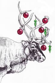 Christmas Reindeer Reindeer Sketch Illustration Pen Holiday Christmas Card Illustration Illustration Art Drawing Card Art