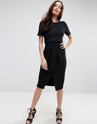 Asos Double Layer Textured Wiggle Dress Asos Wiggle Dress Basic Black Dress Maxi Dress Prom