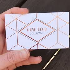 When choosing this option, make sure that the colours you will use will stand out on matte silk laminated paper. Rose Gold Foil Business Cards From Shaynamade They Are Seriously The Best Gold Foil Business Cards Foil Business Cards Rose Gold Business Card