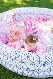 Outdoor Birthday Activities For Adults How To Make A Diy Ball Pit Tutorial From Lovely Indeed Birthday Party Activities 1st Birthday Party For Girls Backyard Birthday Parties