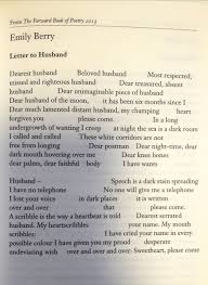 Emily Berry Letter To Husband Lettering Words Berries