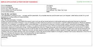 Paramedic cover letter example + tips. Emt Paramedic Application Letters