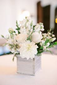 Simple Centerpiece Perfect For A Baby Shower Or Celebration Wooden Box With Whit Flower Centerpieces Wedding Bridal Shower Flowers Wedding Floral Centerpieces