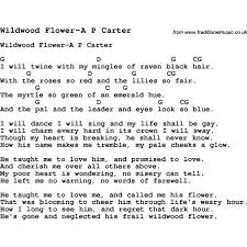 Summer Camp Song Wildwood Flower A P Carter With Lyrics And Chords Liked On Polyvore Featuring Text Phrase Wildwood Flower Lyrics And Chords Camp Songs