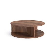Download the catalogue and request prices of wire | coffee table by dare studio, round coffee table for living room design sean. Contemporary Coffee Table Drum Dare Studio American Walnut Natural Oak Round