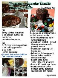 1 cawan setengah tepung gandum 3 sudu susu pekat 3 biji. Brownies Cupcake Double Chocolate Milo Brownie Cake Recipe Cake Recipes Brownie Cake