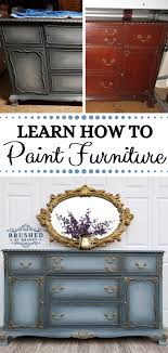 Learn How To Paint Furniture With This Chalk Paint Blended Blue Buffet Brushed By Brandy Blue Painted Furniture Paint Furniture Chalk Paint Furniture Diy