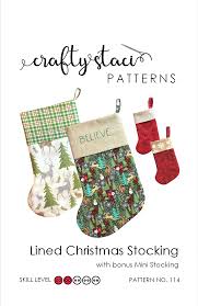Sew a festive stocking for christmas with the help of this collection of over thirty free christmas stocking sewing patterns, tutorials, and diy projects gathered from all over the web! Lined Christmas Stocking Sewing Pattern With Bonus Mini Stocking Pdf Download Crafty Staci