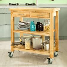 Sobuy Fkw24 N Chariot De Cuisine En Bois De Caoutchouc Kitchen Trolley Desserte Roulante Avec Deux Eta Meuble Rangement Cuisine Bois Meuble Rangement Cuisine