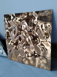 Water Wave Stainless Steel Art Deco Interior Design Decorative Sheets Steel Cladding