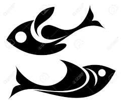 Fish Icon Isolated Silhouette On White Background Fish Icon Silhouette Art Animal Silhouette