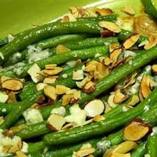 Green Bean Almondine With Garlic And Blue Cheese Recipe Green Beans Almondine Green Beans French Green Beans