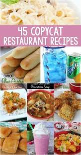 45 Copycat Restaurant Recipes Olive Garden Starbucks Wendy S Sonic Chili S Panda And More Restaurant Recipes Copykat Recipes Copycat Restaurant Recipes Olive Garden