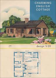 English cottage style house floor plans & designs. V 20 Charming English Cottage 1945 Style Trends By National Plan Service Vintage House Plans House Plans Brick House Exterior Makeover