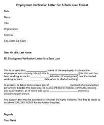 Letter of employment for loan canada. Employment Verification Letter For A Bank Loan Samples Examples