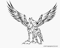 When done nicely, you can hang them on your art wall. Wolf With Wings Coloring Pages Coloring Pages For Kids And Adults