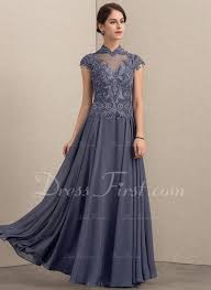 A Line Princess High Neck Floor Length Chiffon Lace Mother Of The Bride Dress With Seq Mother Of The Bride Dresses Lace Evening Dresses Mother Of Groom Dresses
