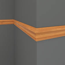 Grooved for exact fit to wainscotting. Stained Oak Moulding Empire Moulding Millwork