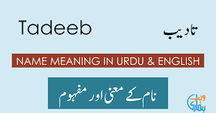 Maybe you would like to learn more about one of these? Tadeeb Name Meaning Tadeeb Meaning Definition