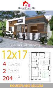 House Design 12 17 With 4 Bedrooms Terrace Roof Single Floor House Design Bungalow House Plans House Plan Gallery