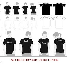 Vector Tshirt Model Template Free Download T Shirt Template Shirt Illustration Shirt Template Shirt Print Design