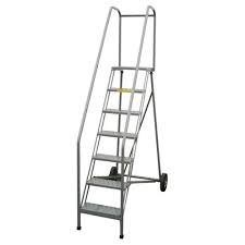 You're looking at a lightweight, compact, and dependable step ladder perfect for handling diy projects and putting. Pw Platforms Rolling Folding Ladder 5 Step 18 W 14 D Perforated Isc Sales