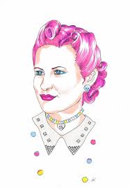 1980 PINK PAPER Ink Drawing Painting Art Cat Animal Animals Expressionist  $161.21