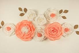 Giant decorative flowers and butterflies make a fantastic addition to a girl's flower power, garden or fairy princess bedroom. Giant Paper Flowers Decoration Of Wall White Champagne 8pcs 3d Large Handcrafted Paper Flowers Wall For Nursery Wall Decor Baby Shower Wedding Backdrop Bridal Shower Pricepulse