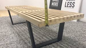 Spatial order kaufmann mid century modern mid century large storage bench, yellow. Natural Contemporary Mid Century Modern Platform Natural Wooden Slat Bench Mod Made 5 Ft Table Benches Kolenik Home Kitchen