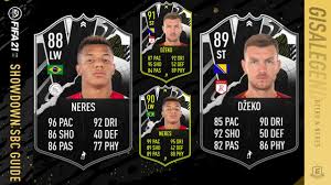 For the two people who do league sbcs in fifa 21, here you go. Fifa 21 Showdown David Neres Or Edin Dzeko Guide 88 89 Rated 150k Spend 30k Pack Return Youtube