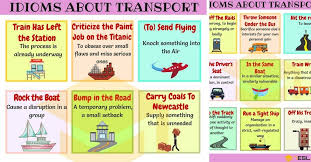 Travel Idioms 60 Useful Transport And Travel Idioms In English 7 E S L Idioms Learn English Vocabulary Improve Your Vocabulary